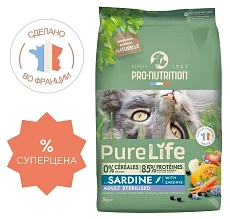 Flatazor Pure Life Sterilized Cat (Сардины)